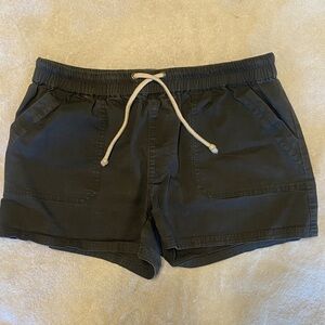 Pact Women's Gray Twill Drawstring Shorts